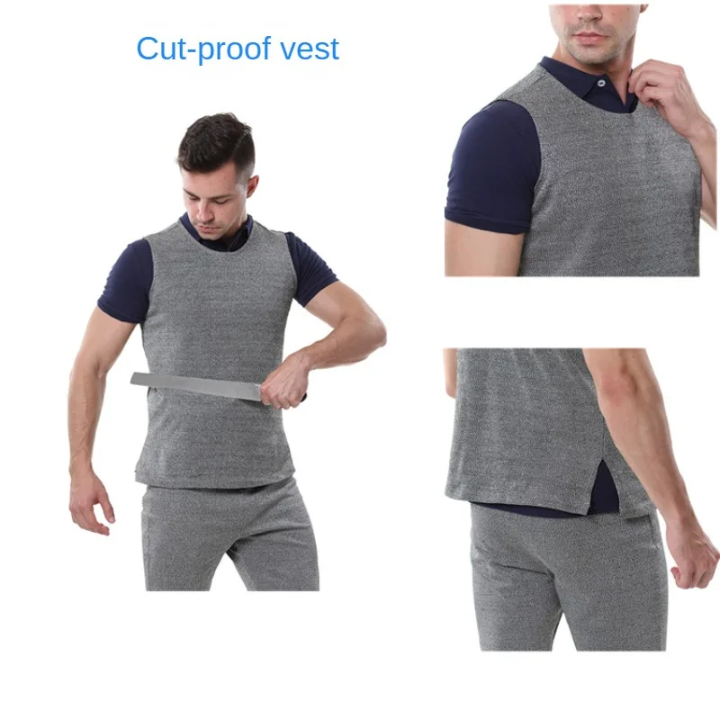 

Cut-proof High-strength HPPE Fabric Vest Lightweight Soft Wear-resistant Bite-resistant Ultra-thin Security Summer Clothing