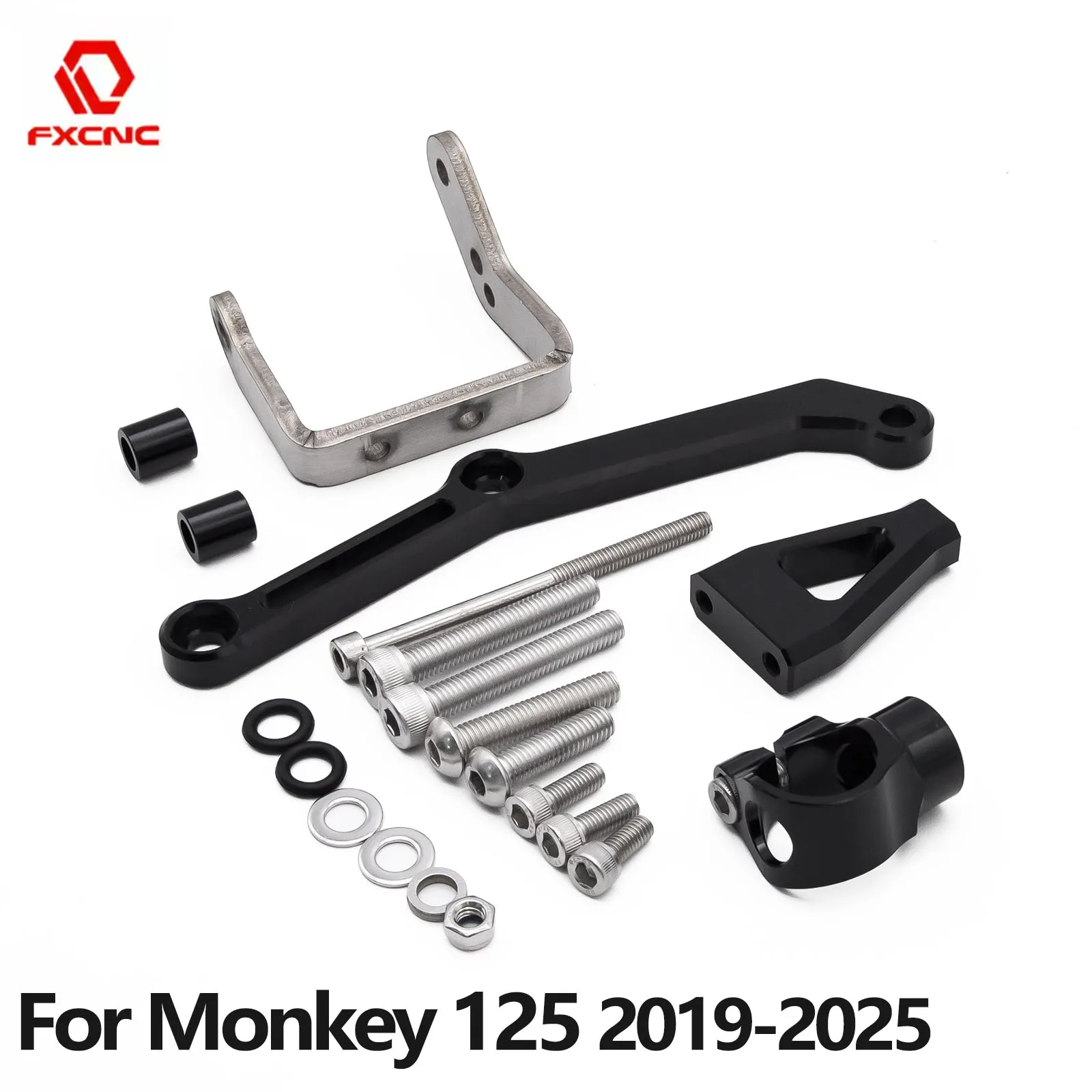 Steering Damper Stabilizer Bracket Mounting Kit For Honda Monkey 125 2019 2020 2021 2022 2023 2024 2025 2026 Accessories