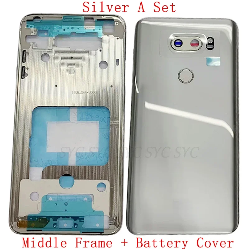 Rear Door Battery Cover Housing Case For LG V30 Back Cover with Middle Frame Repair Parts