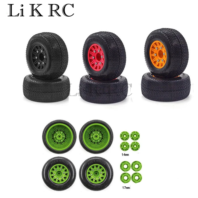 

4Pcs 1/10 Short Course Truck Tire Tyres Wheel with 12mm/14mm/17mm Hex Hub for Traxxas HSP Tamiya HPI Kyosho RC Off-road Car