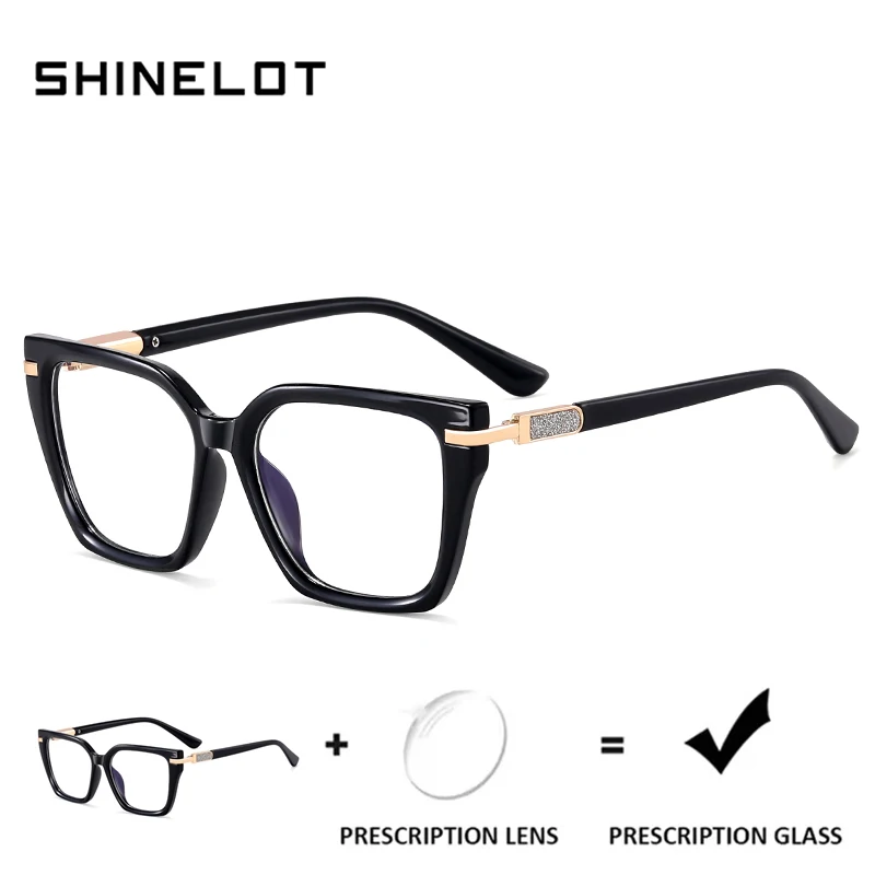 

SHINELOT 81525 прогрессивные очки по рецепту женские кошачий глаз анти-синий свет фотохромные очки оптические очки для близорукости