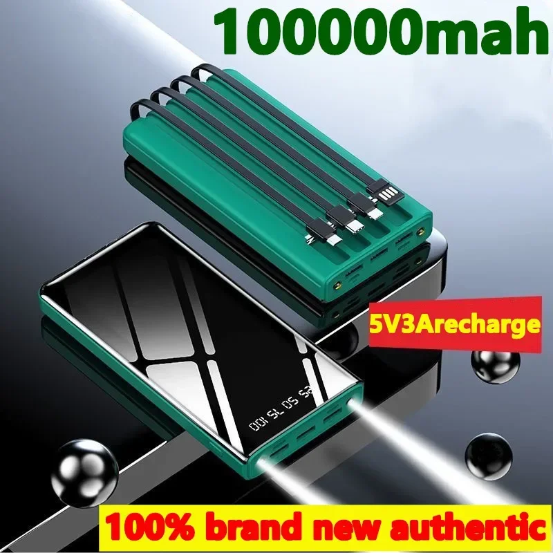 Super large capacity power bank 100000mah portable flash charging mobile power battery