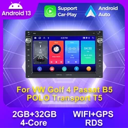 7'' Multimedia Player Android 13 Autoradio For Volkswagen Golf 4 Passat B5 POLO Transport T5 Car Radio RDS GPS WIFI Carplay Auto