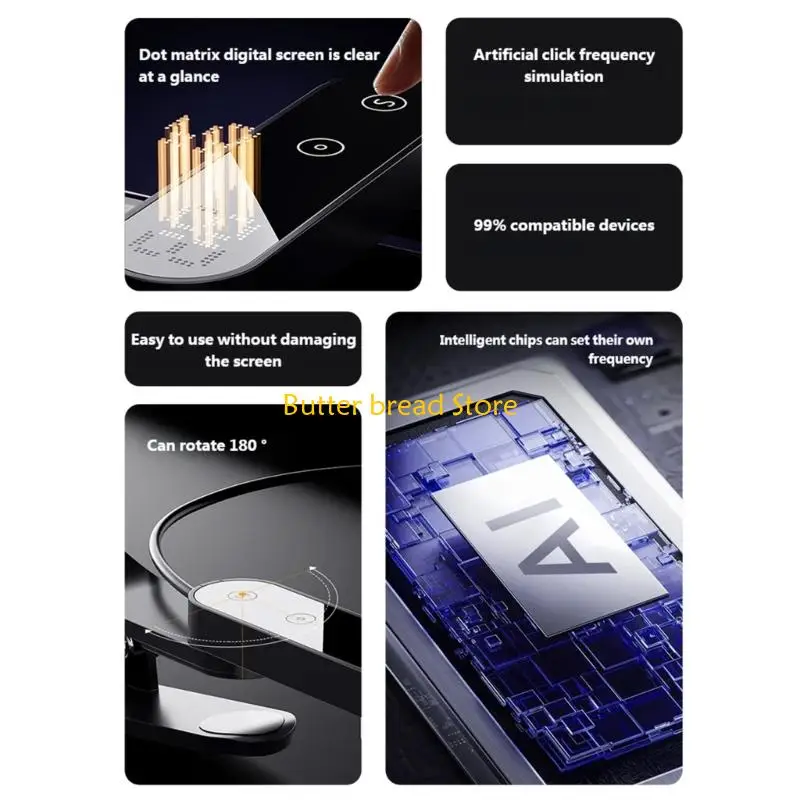 W89C Auto Clickers for Smartphone, Phone Screen Device Speed Clickers Physical Tapper Device for Game, Live Broadcasts