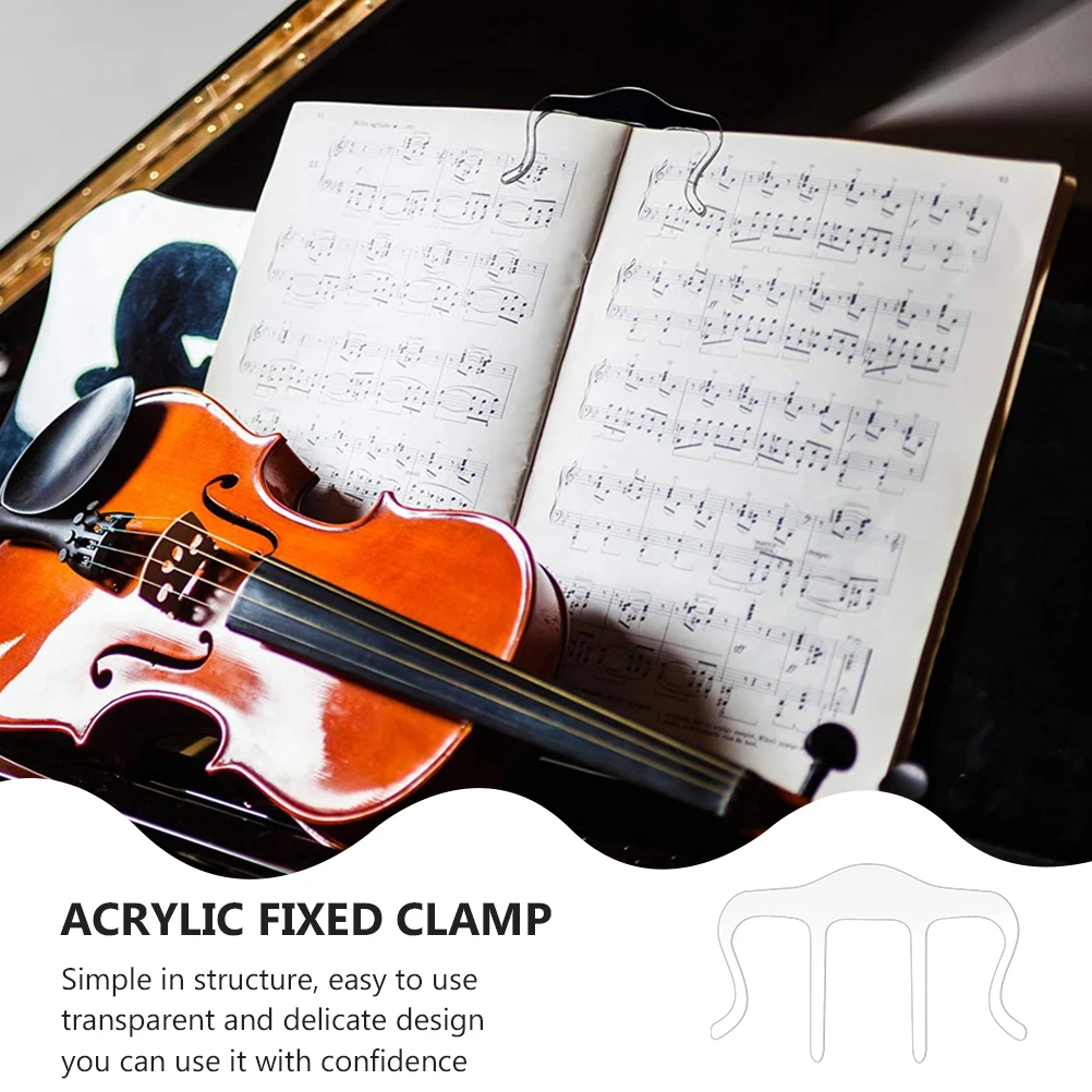 

4Pcs Speech Draft Page Clip Acrylic Transparent Fixing Clamp Book Page Clips Recipe Fixing Tool Recipe Clip