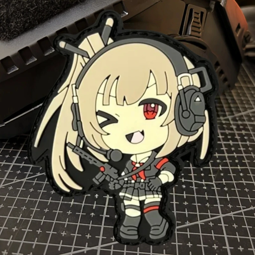 

Sweet Gir 3D PVC Patch Military Tactical Hook and Loop Morale Badge Armband Backpack Decorative Stickers Patches for Clothing