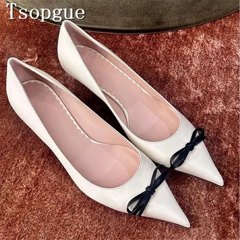 

Butterfly Knot High Heels Pumps Women Pointed Toe Shallow Slop On Stilettos Elegant Ladies Office Party Dress Single Shoes