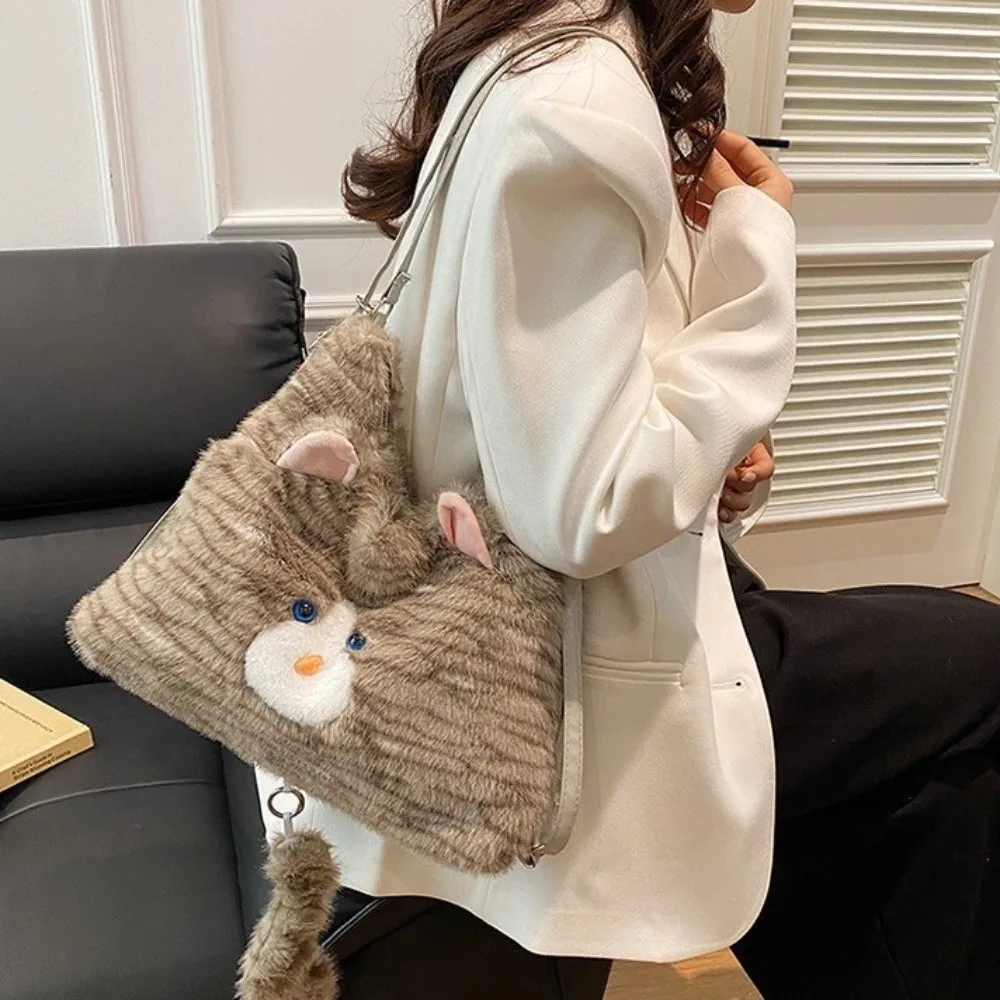 

Универсальный рюкзак с изображением животных и кошек на молнии, большая вместительная пушистая школьная сумка, сумка на плечо, детский рюкзак с героями мультфильмов