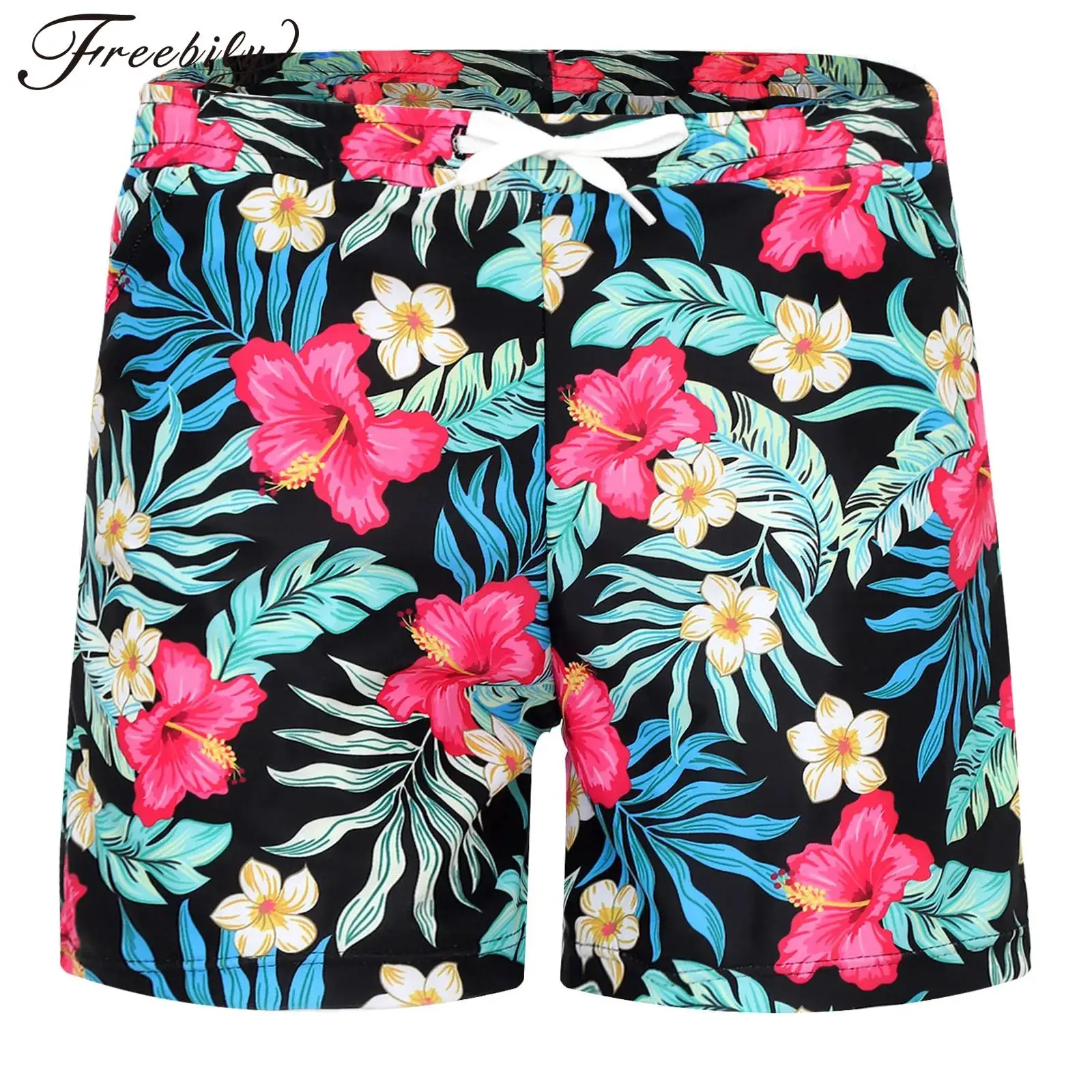 Kids Boys Quick-drying Printed Beach Vacation Shorts Little Boys Swim Trunks Pants Bathing Suit Casual Shorts for Pool Party