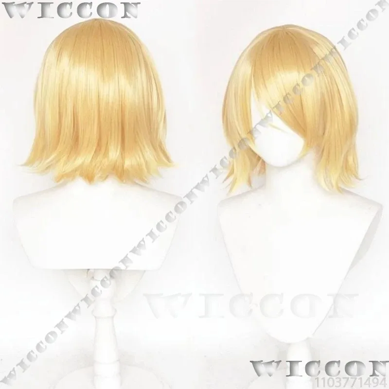 Kostium Cosplay Rin 16th Virtual Idol, Peruka Blond, Rekwizyt, Urocza Sukienka Lolita, Niebiesko-Zielony Garnitur, Dziewczyna Kobieta Halloween Party, Personalizowanyx;3