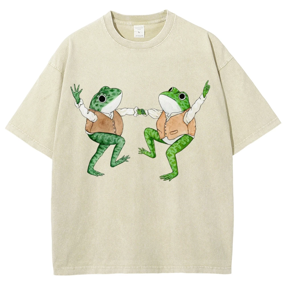 

Dancing Frogs Shirt Women's Graphic Clothing Sales Unisex Oversized y2k Clothes Shirts Women's Shirt Vintage 90s Shirt