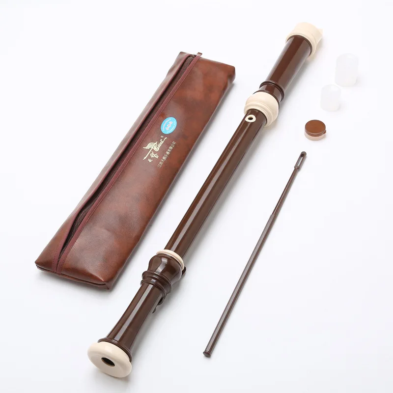 Swan-8 Holes Baroque Recorder Clarinet Flute ABS Instrument Musical Educational Tool Gift With PU Bag Cleaning Tool