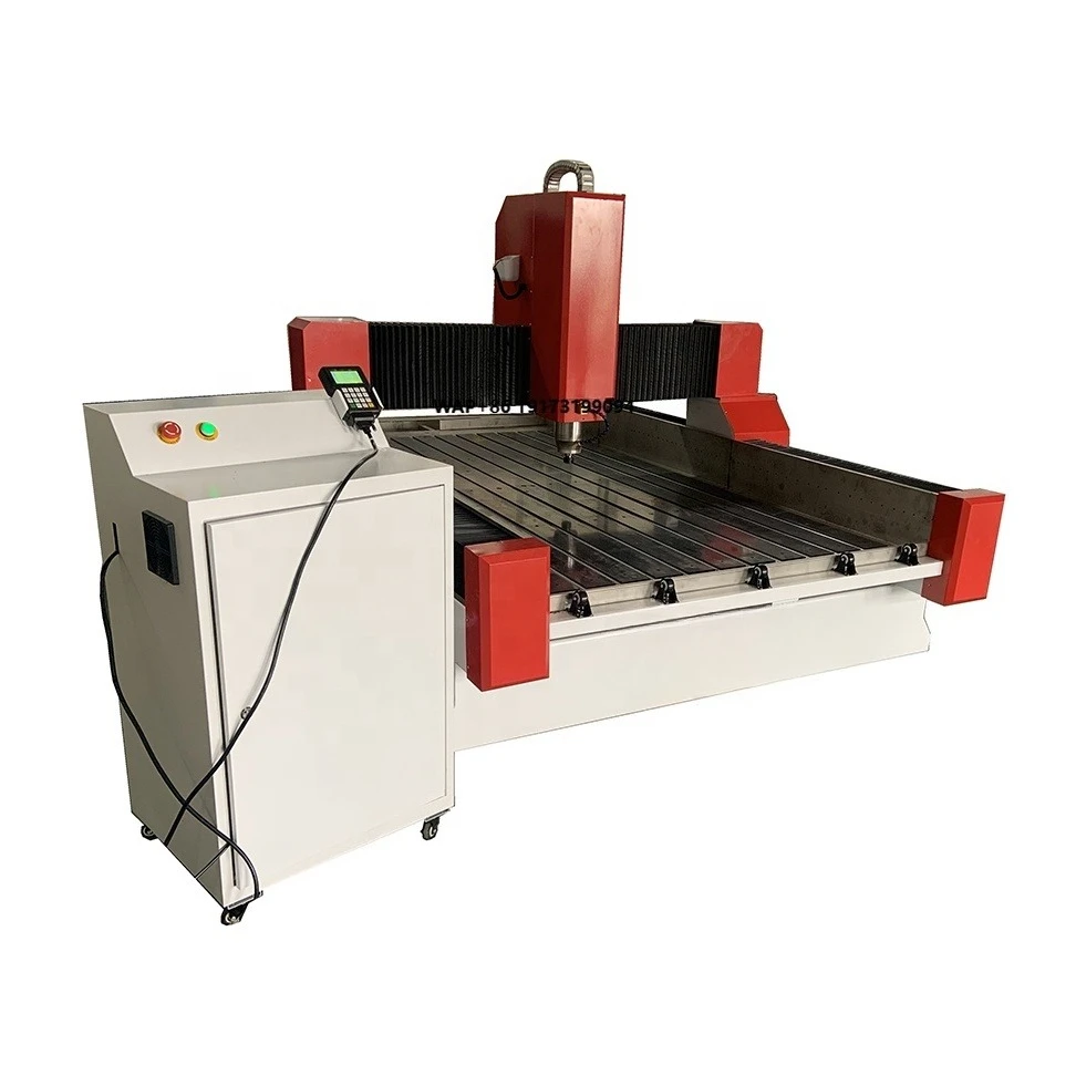 WISDOM CNC 1325 Double Heads 3d Stone 4th Axis CNC Router Marble Granite Carving Engraving Machine Price