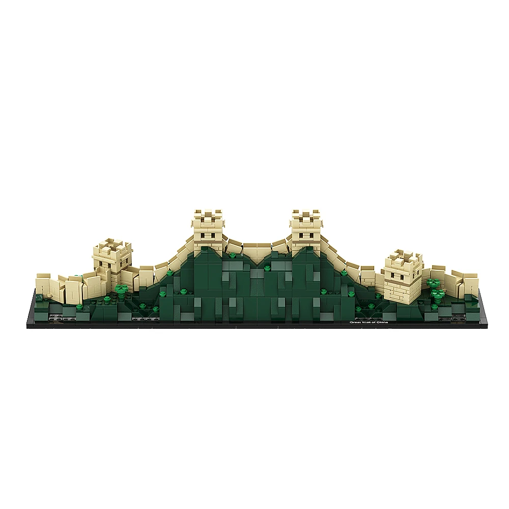 Gobricks MOC World Architecture The Great Wall of China Extended Model Mini Diamond Blocks Bricks Building Toy for Children Gift