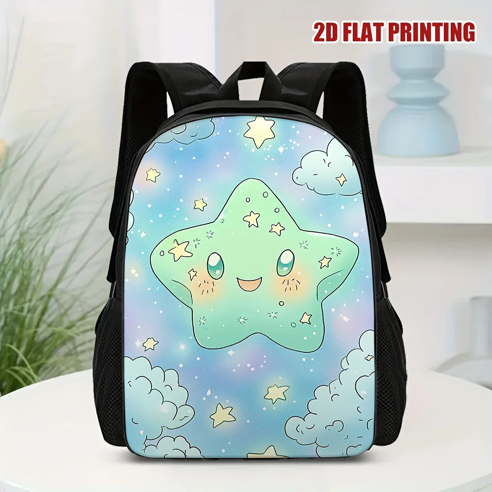 

1-Pack Smiling Starry Night Backpack, cool and practical design, specially designed for students and young professionals