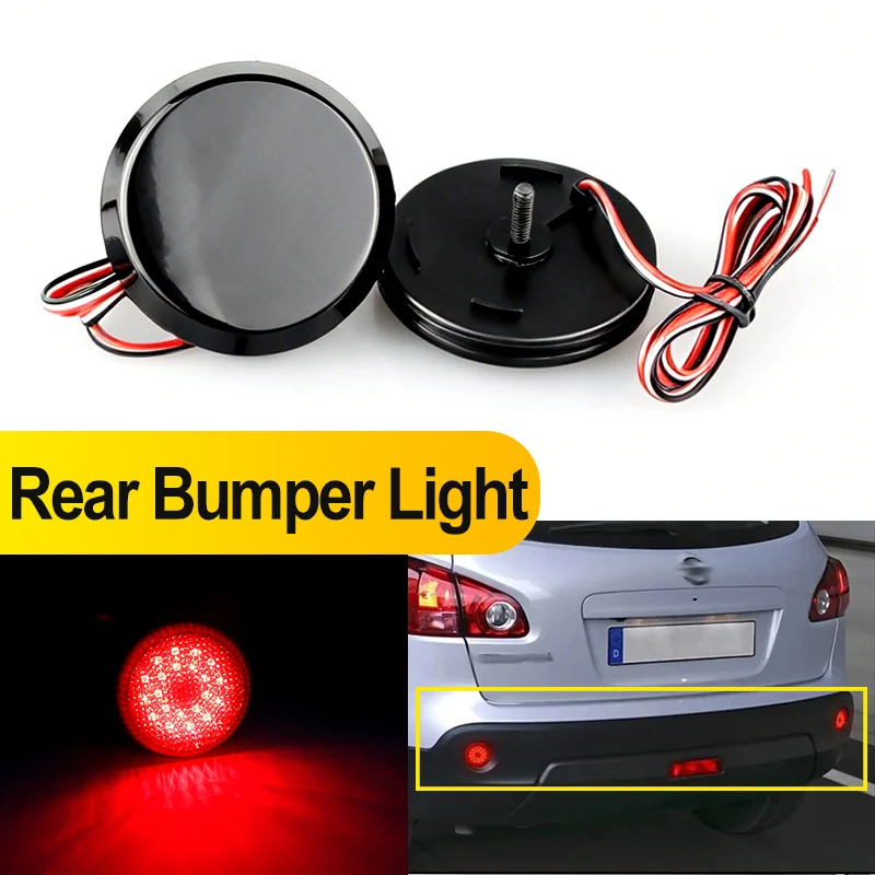 2PC LED Rear Bumper Light Lamp For Toyota iQ 08-13 Corolla 07-10 Scion iQ 08-up XB 11-up Nissan Qashqai Dualis 07-13 X-Trail T31