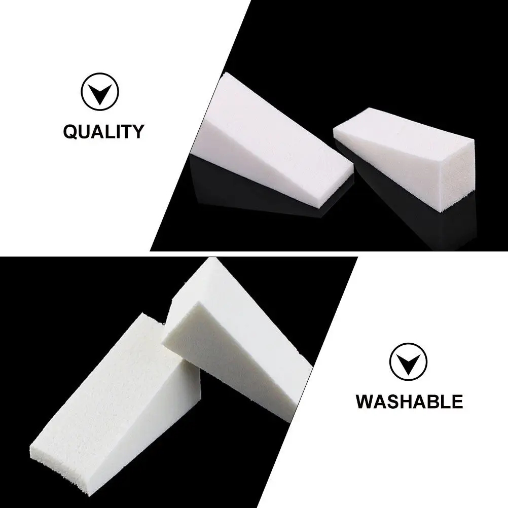 48Pcs Wedges Makeup Sponge Soft Gradient Nail Art Manicure Sponge Applicator for Liquid Cream Powder Cosmetics