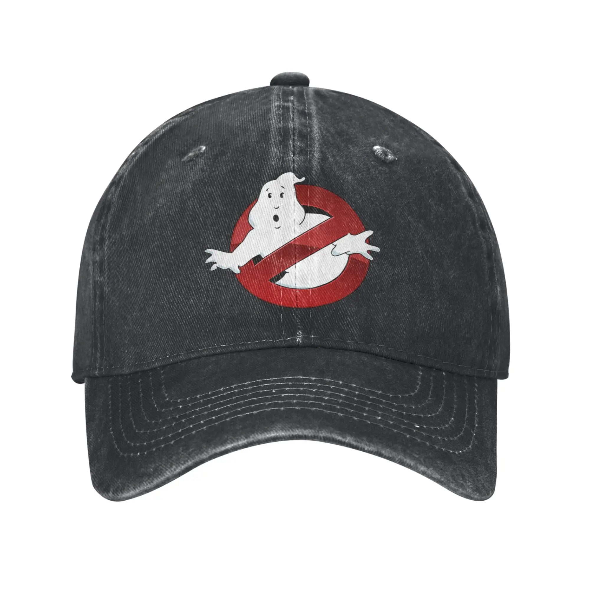 Ghost Busters Spooky Halloween Baseball Cap Vintage Denim Washed  Snapback Hat Men Women Outdoor Travel Adjustable Caps Hat