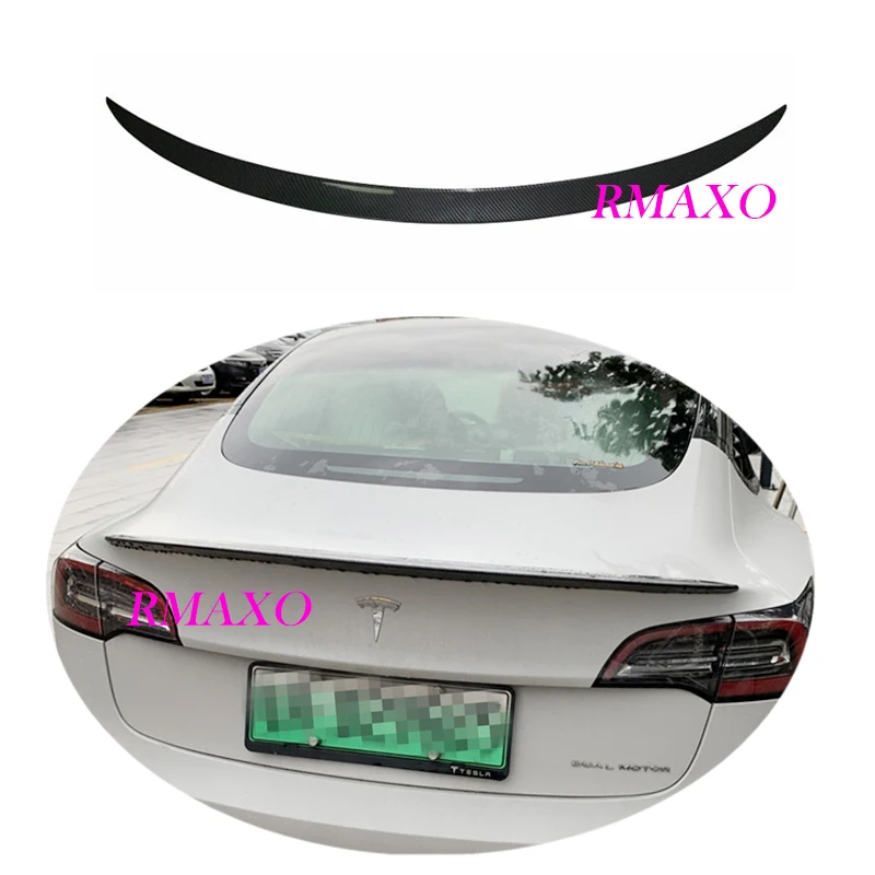 For Tesla model 3 Spoiler Carbon Fiber Material 2012-2019 m4 Performance Style Spoiler For Tesla model 3 Spoiler