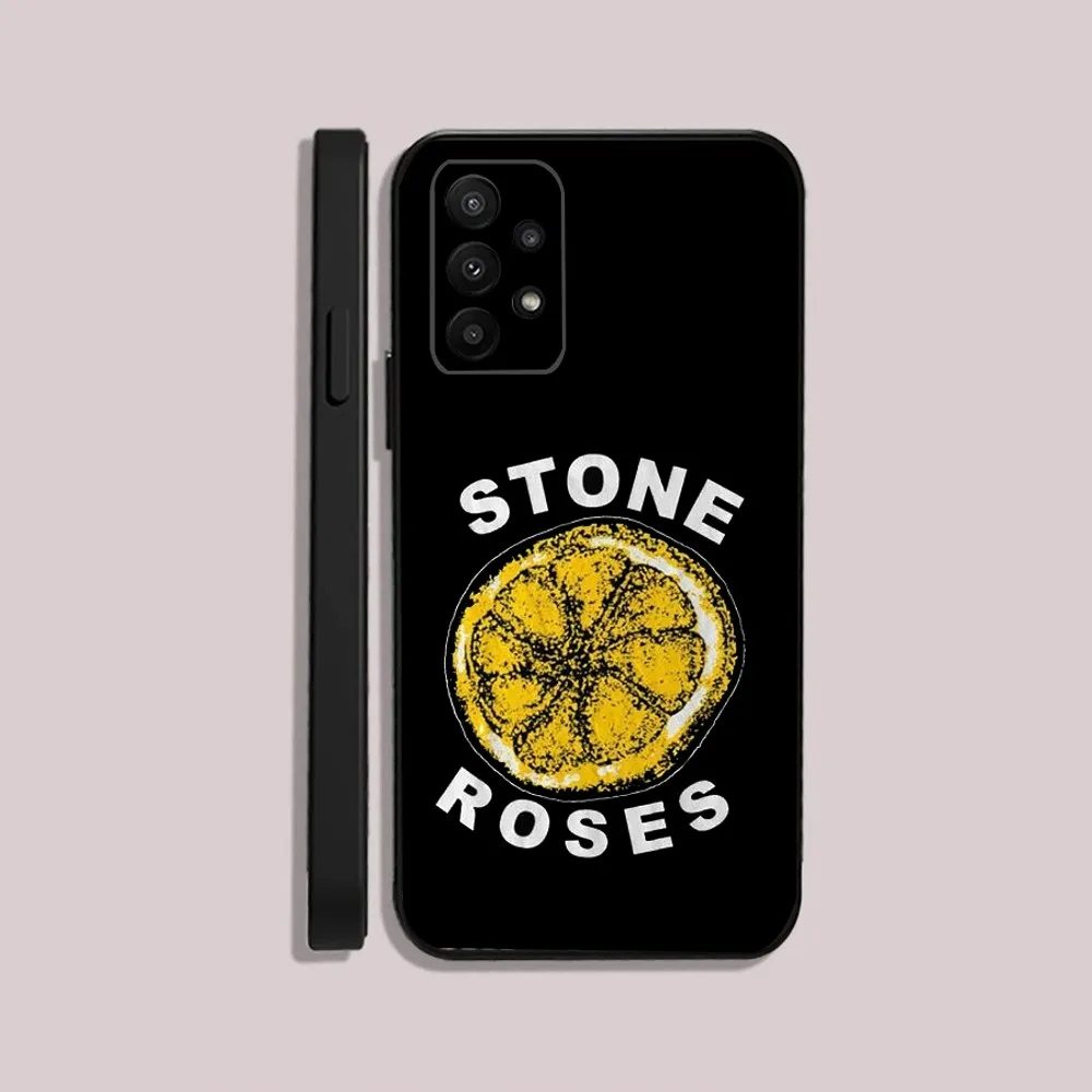 Band The S-Stone  R-RosesS Phone Case For Samsung S24,23,22,30,21,10,9,Ultra,Plus,Lite,FE,5G Black Soft Case