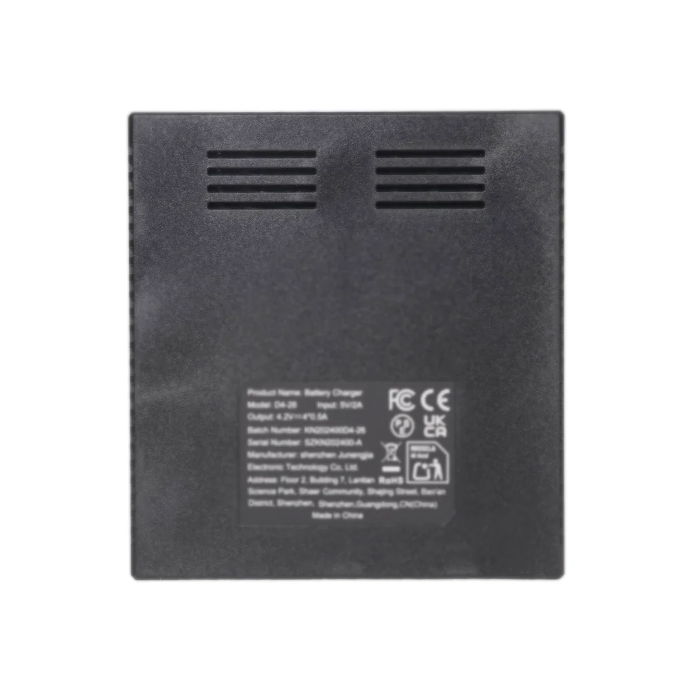 POWERKAN D4-26 Battery Charger with LED Display for 3.7V  Li-ion 18650 14500 26650 21700 Rechargeable Batteries USB 5V 2A 4