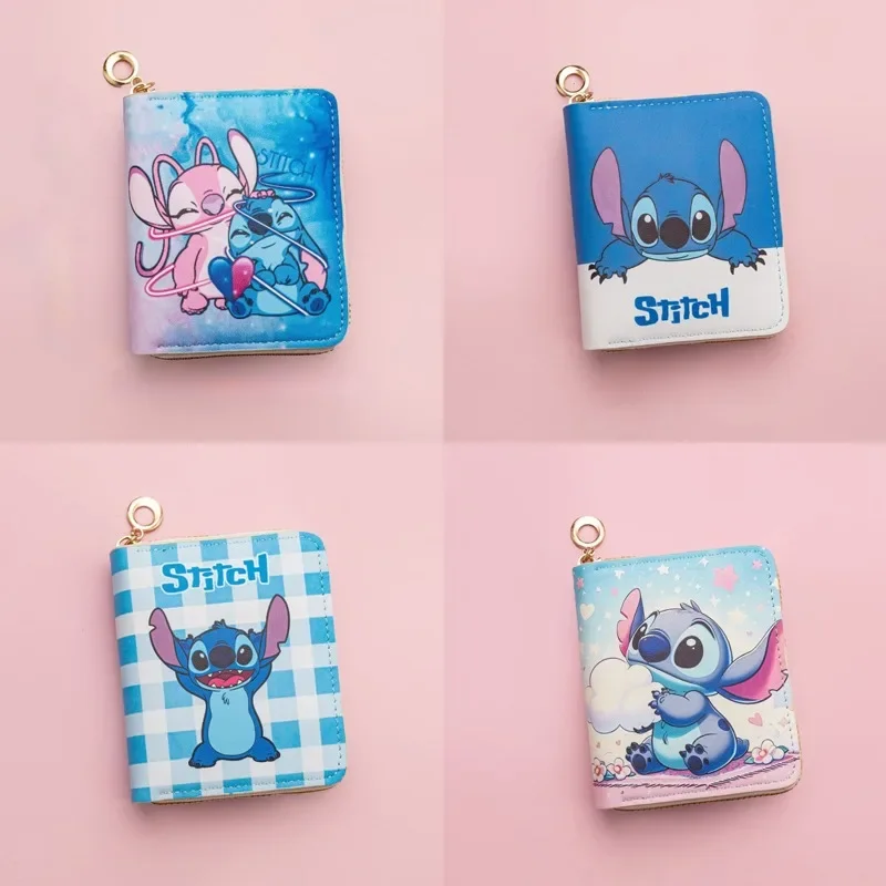 

Kawaii Disney кошелек с героями мультфильмов для студентов, мужчин и женщин, короткая сумка на молнии, кошелек для монет, идентификационная сумка, упаковка для карт, украшение, подарок