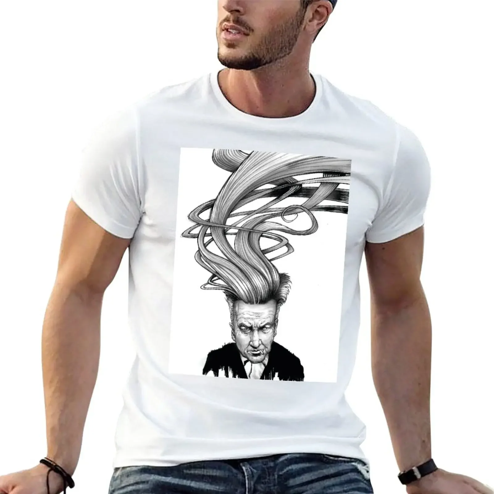 David Lynch T-Shirt blacks animal prinfor boys mens workout shirts