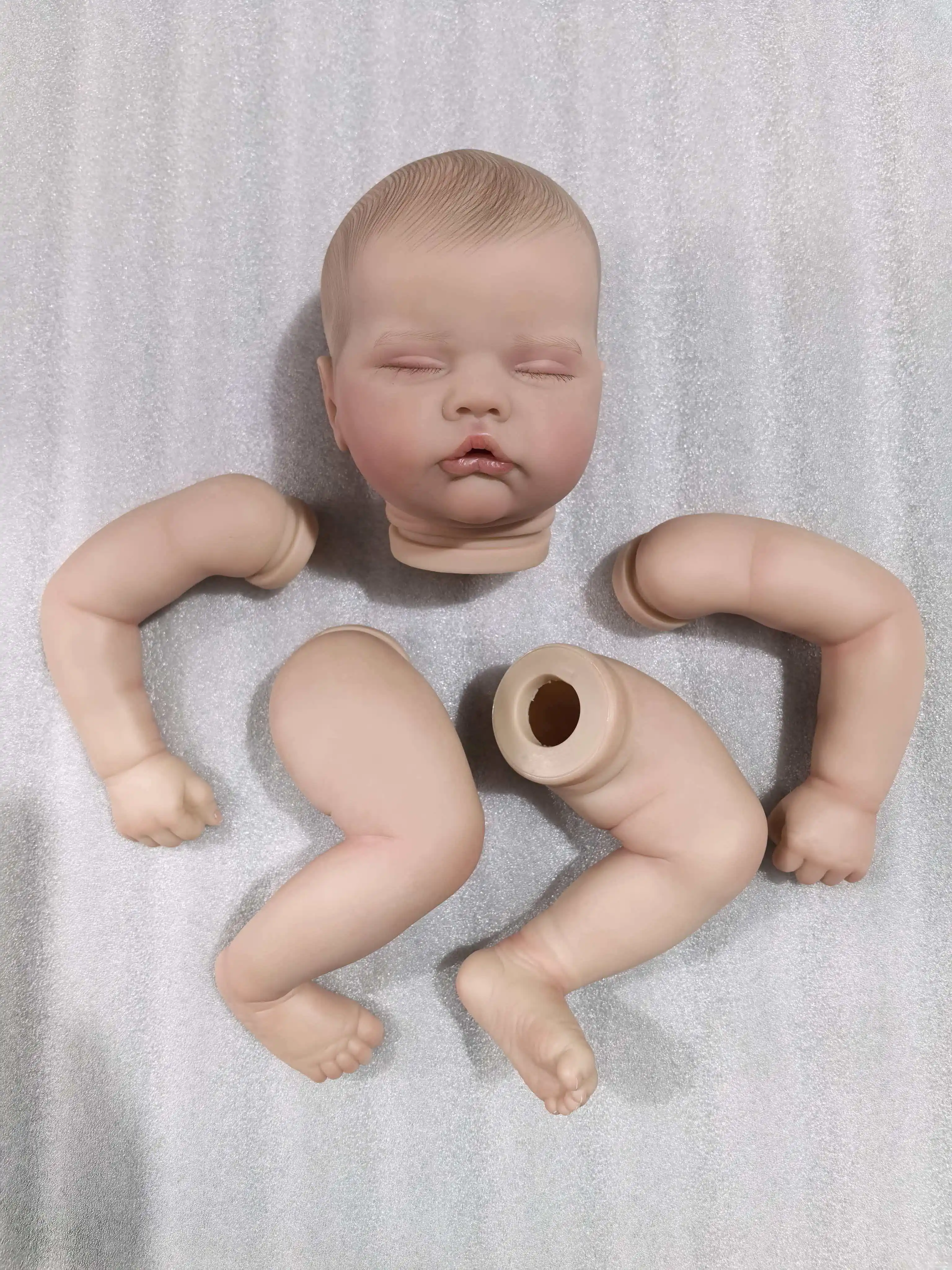 

NPK 19-дюймовая реалистичная кукла Reborn Quinbee, готовый размер с нарисованными деталями и венами — комплект коллекционных детских фигурок