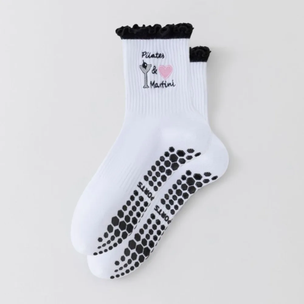 

New Cotton Pilates Socks Breathable Sweat-absorbent Yoga Socks Casual Harajuku Street Mid Tube Socks