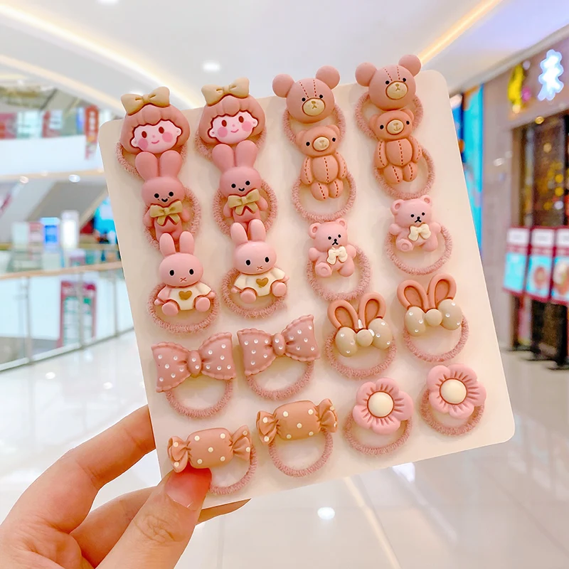 CHIMERA 20pcs Cute Children Hair Elastic Bands Sweet Candy Thumb Hair Rope Hairdress Accessories Small Hair Ties for Toddler