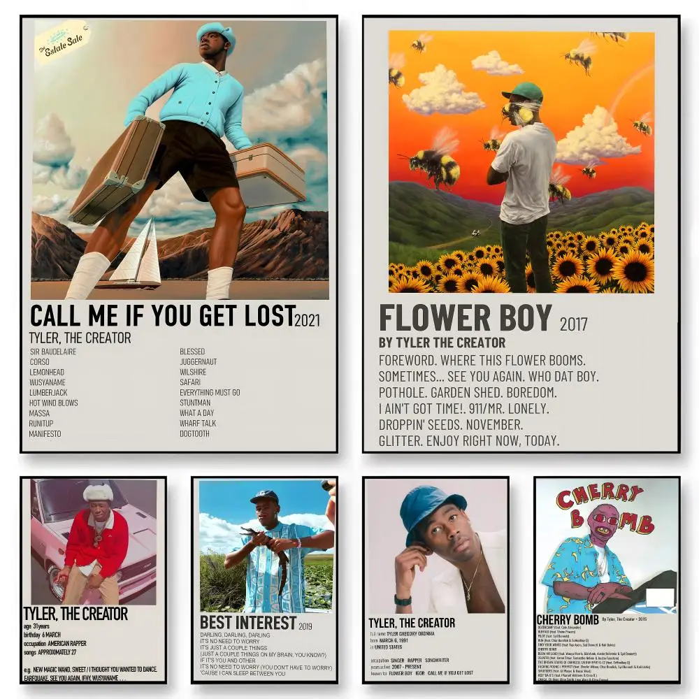Rapper Tyler, the Creator   Music Artist Print Graphic Streaming Film Style Wall Artwork Bedroom Decor Poster