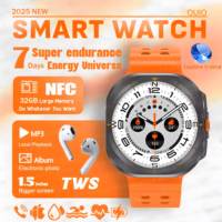 2025 NEW Original For Samsung Galaxy DT Ultra Smart Watch AMOLED Screen Multi-Function Sports Fitness Tracker Health SmartWatch