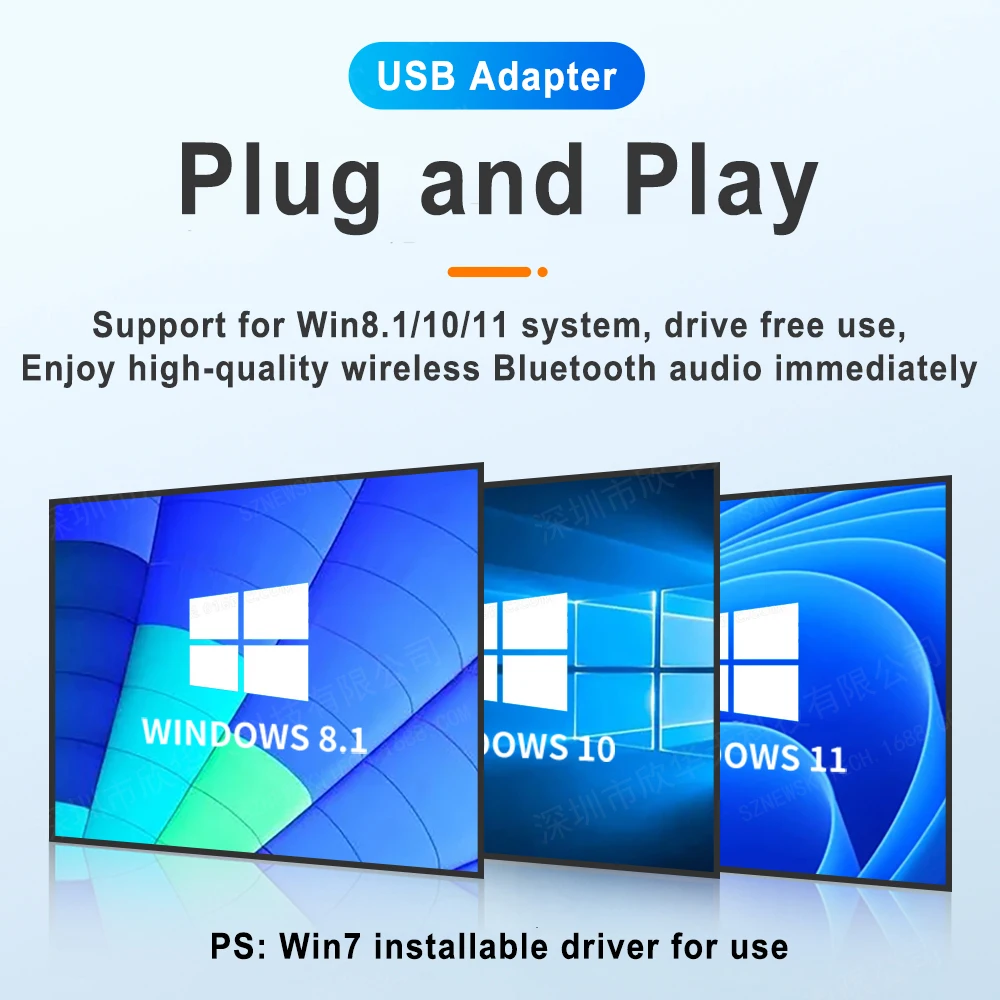 Transmissor e receptor Bluetooth USB, Adaptador de áudio BT sem fio, Dongle PC, Mouse, Teclado, Headset, 5.3