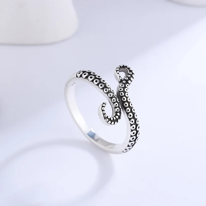 Evil Vintage Octopus Tentacle Rings for Women Men Trendy Fashion Jewelry Gifts