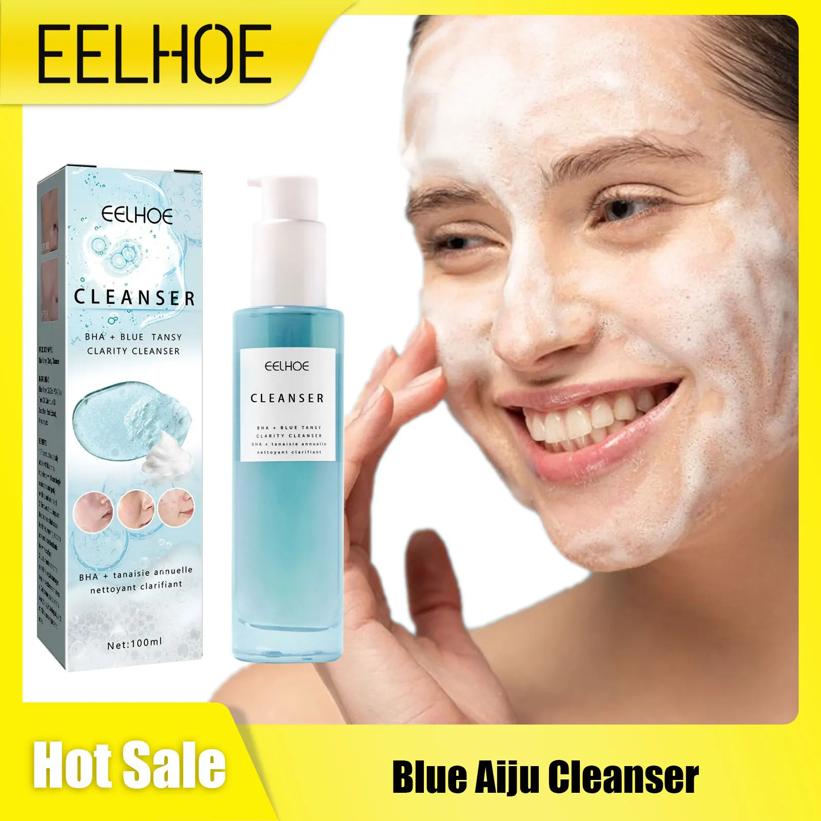 

Facial Foaming Cleanser For Clean Pores Oil Control Brightening Skin Rejuvenation Deep Cleansing Moisturizing Face Wash Cleanser