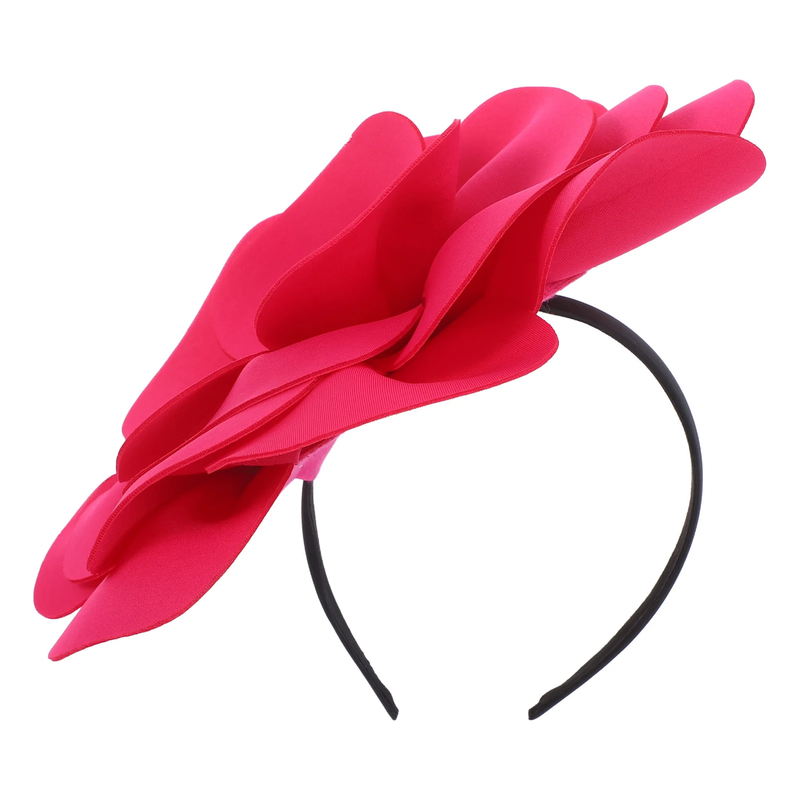 Large Flower Cocktail Fascinator Bridal Headband Fake Pearl Flower Hairband Wedding Party Photoshoot Accessory