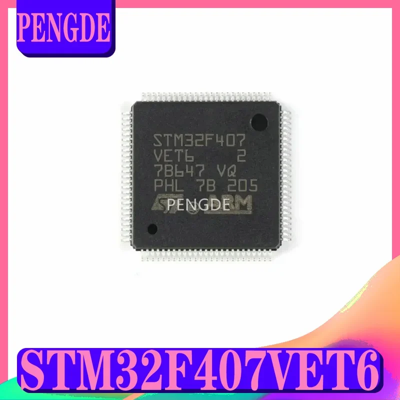 Original genuine STM32F407VET6 LQFP-100 ARM CortexM4 32-bit microcontroller MCU