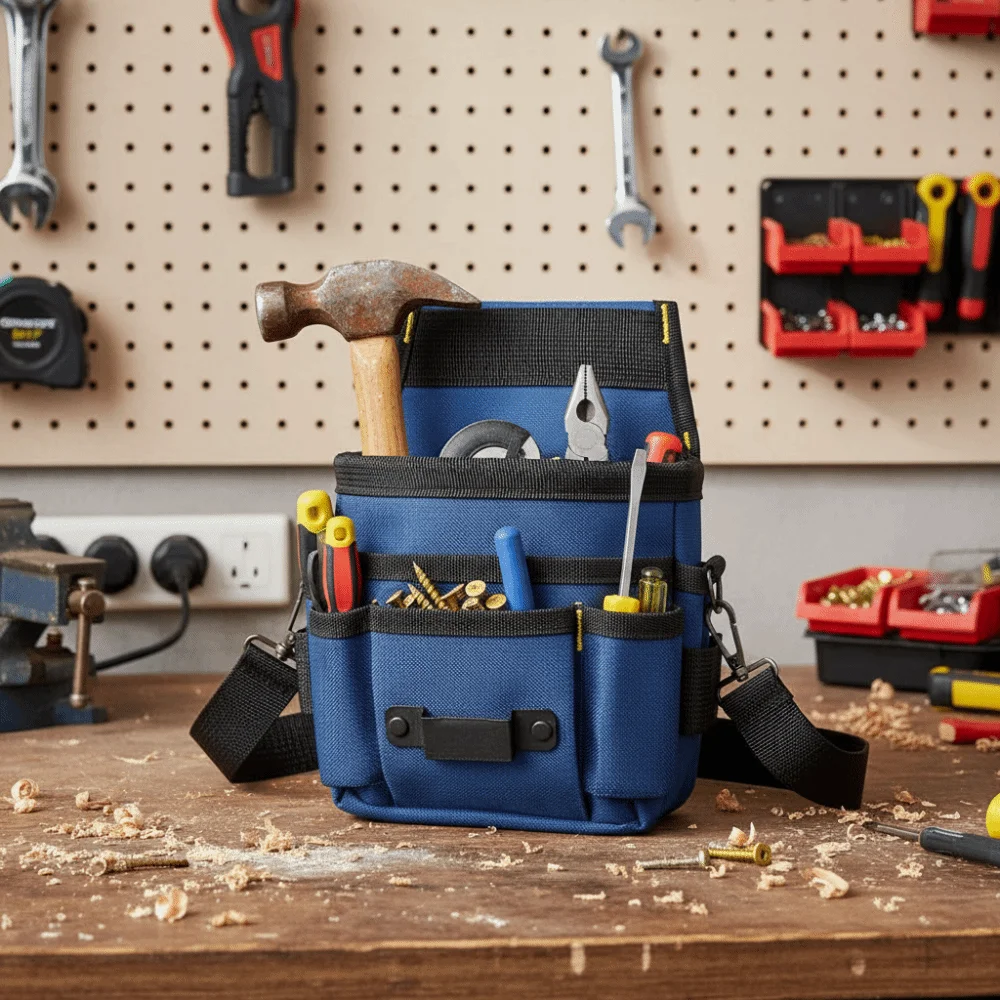 

Регулируемый поясной ремень, ремень для садовых инструментов, многофункциональная поясная сумка из ткани Оксфорд, прочный материал, несколько карманов