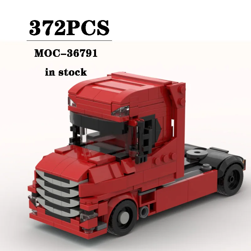 

Building Block MOC-36791 City Truck Front Model Construction Ornament 372PCS Puzzle Children's Birthday Gift Christmas Toy