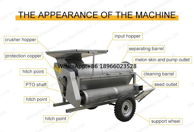 High Working Efficiency Watermelon Pumpkin Seeds Extractor Harvester extraction seeds