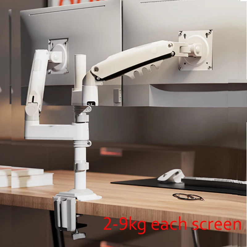 D-MOUNT K180 Full Motion 17 "-27" Double Monitor PC โต๊ะแก๊สฤดูใบไม้ผลิแขน LCD TV Mount 2-9 กก.100X100