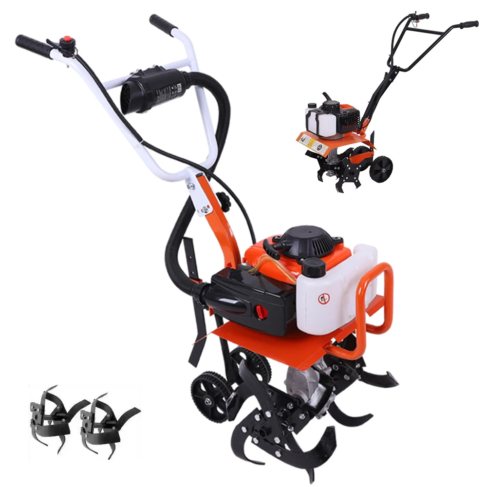 Two/Four Stroke Rotary Cultivator Gasoline Micro-Cultivator Small Ditching Plowing Tilling Soil And Loosening Soil Cultivator