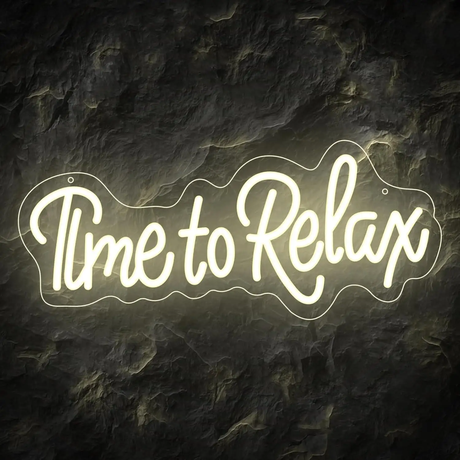 Time To Relax Neon Sign Usb Powered Dimmable Neon Lights For Spa Salon Bedroom Lounge Space Leisure Interior Wall Decor
