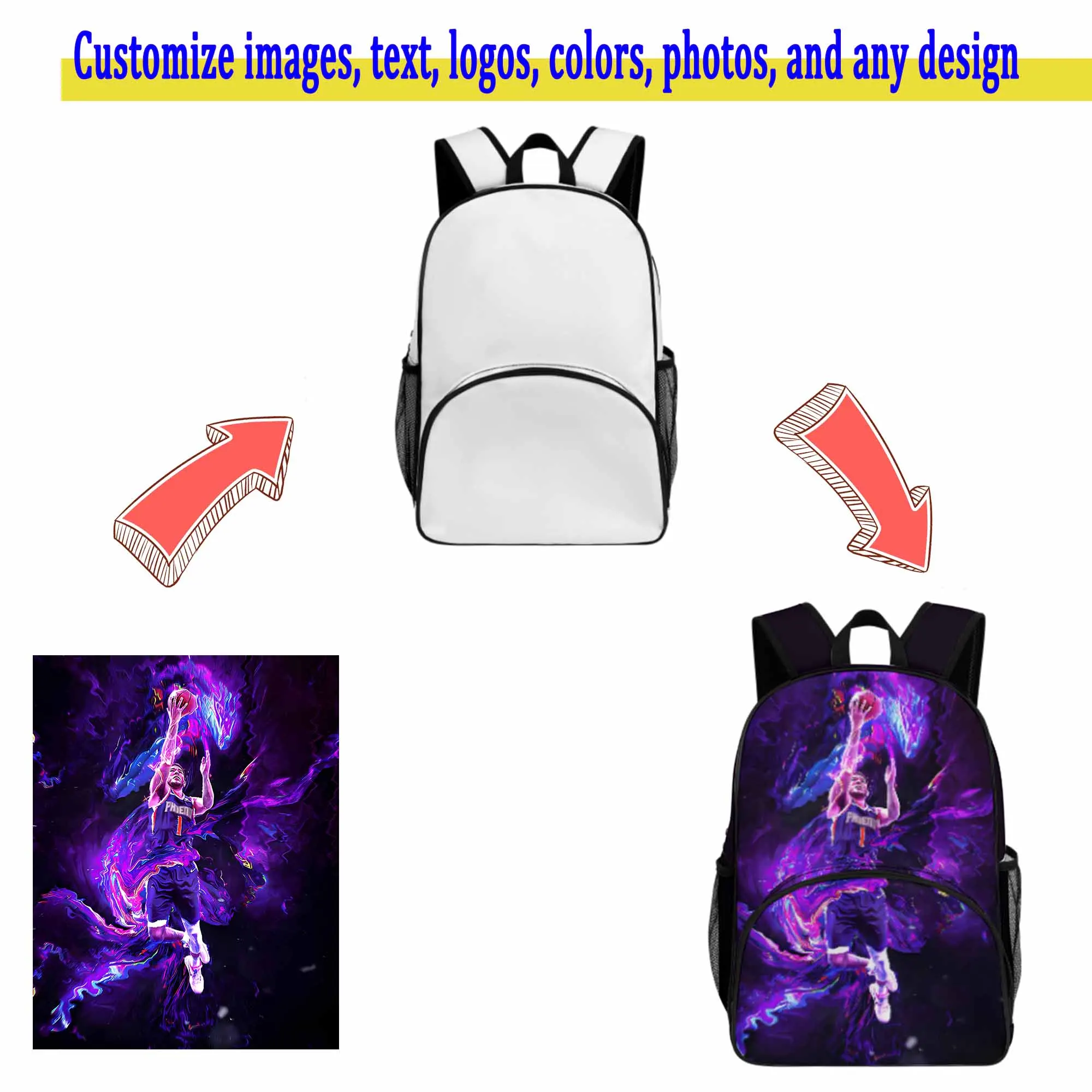 

Customized Backpack Pattern Suitable For Both Men Women Personalized Gift For The Back-To-School Season Large-Capacity Schoolbag