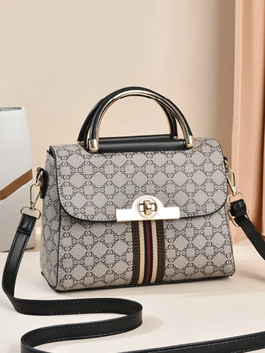 Bolso decorativo con estampado geométrico de moda, bolso de hombro elegante y versátil, bolso cruzado de gran capacidad