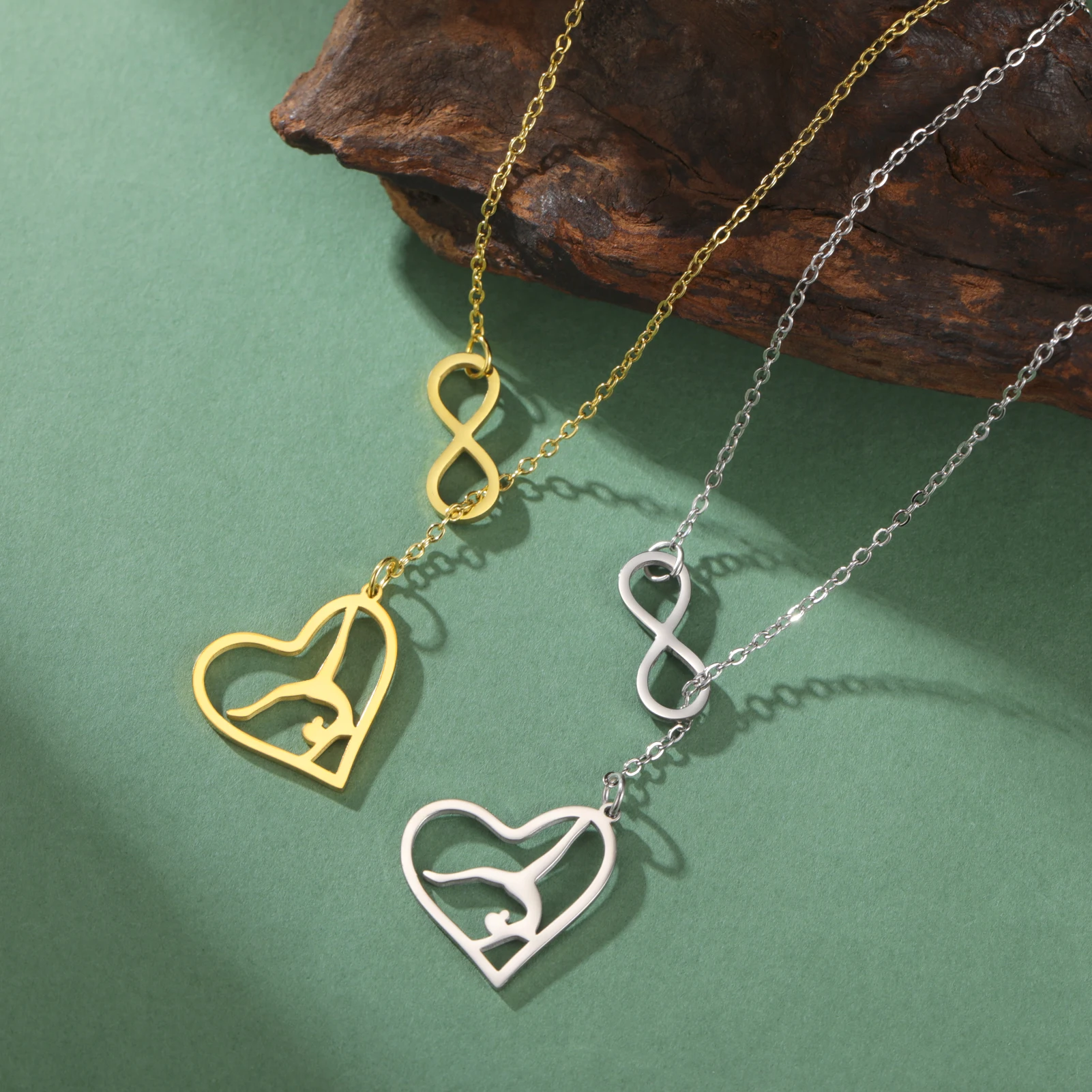 Kkjoy Unendliches Symbol Liebe Gymnastik Yoga-Stil Halskette Geeignete Gymnastik Yoga-Enthusiasten Frauen Männer Schmuck Accessoires Geschenke – Detail 6