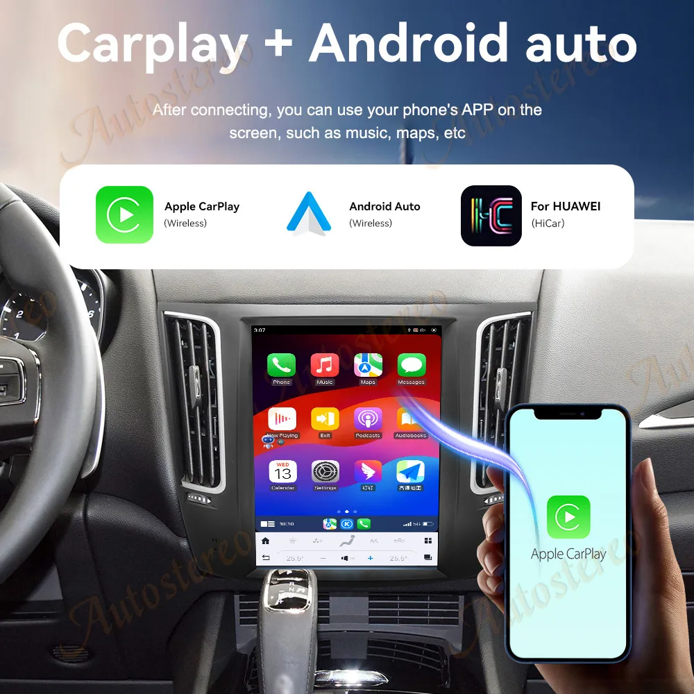 10.4 inch Automotive Central Multimedia 2 Din Screen Android For Maserati Levante 2015-2021 Car Radio Stereo Receiver Carplay