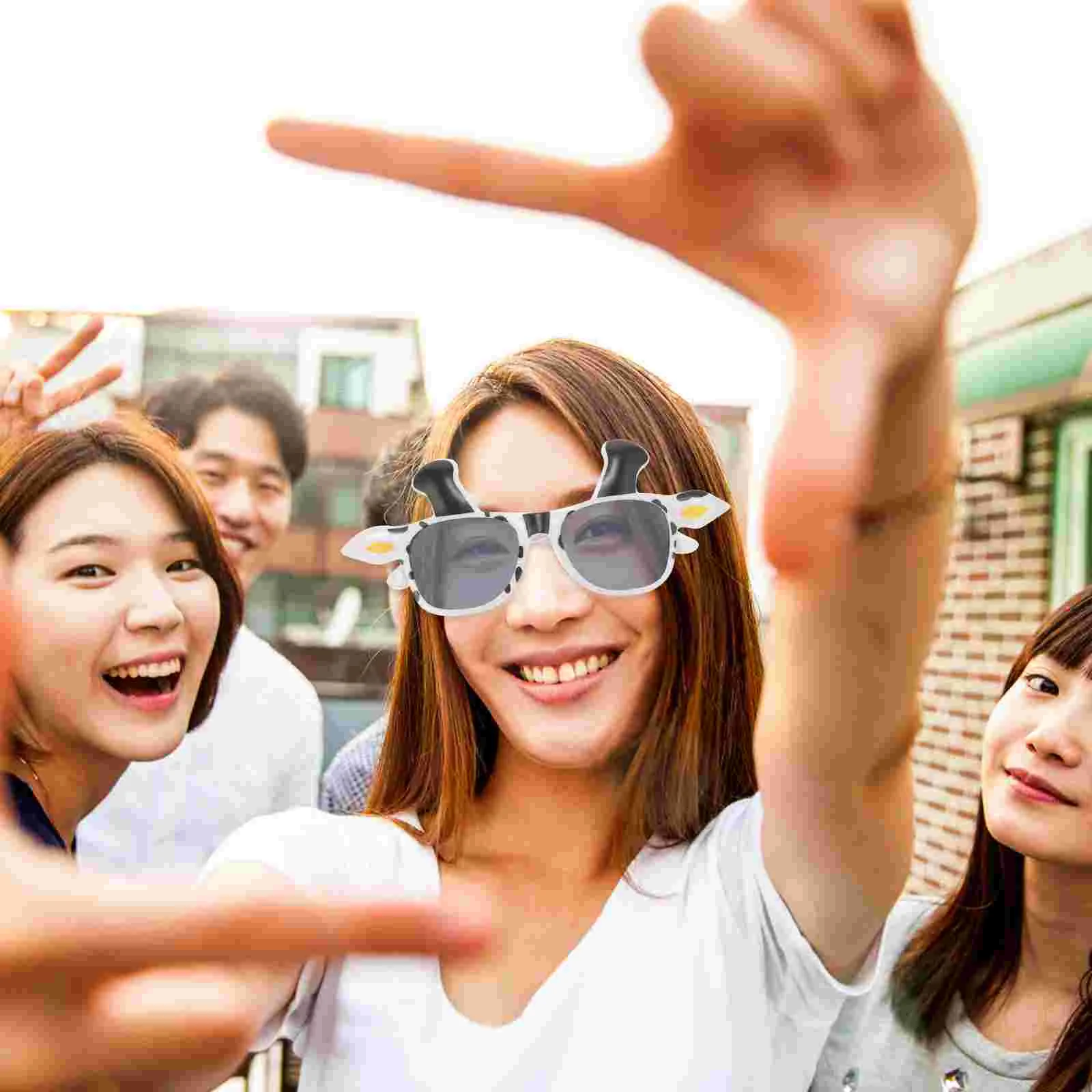 Kuh Brille Lustige Erwachsene Brillen Kostüm Halloween Sonnenbrille Prop Spielzeug PC Cosplay