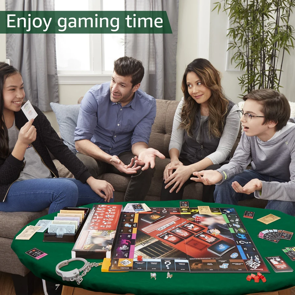 Tappetino Da Poker 2 In 1, Doppia Faccia: Roulette E Blackjack, In Feltro 60x90 Cm, Pieghevole