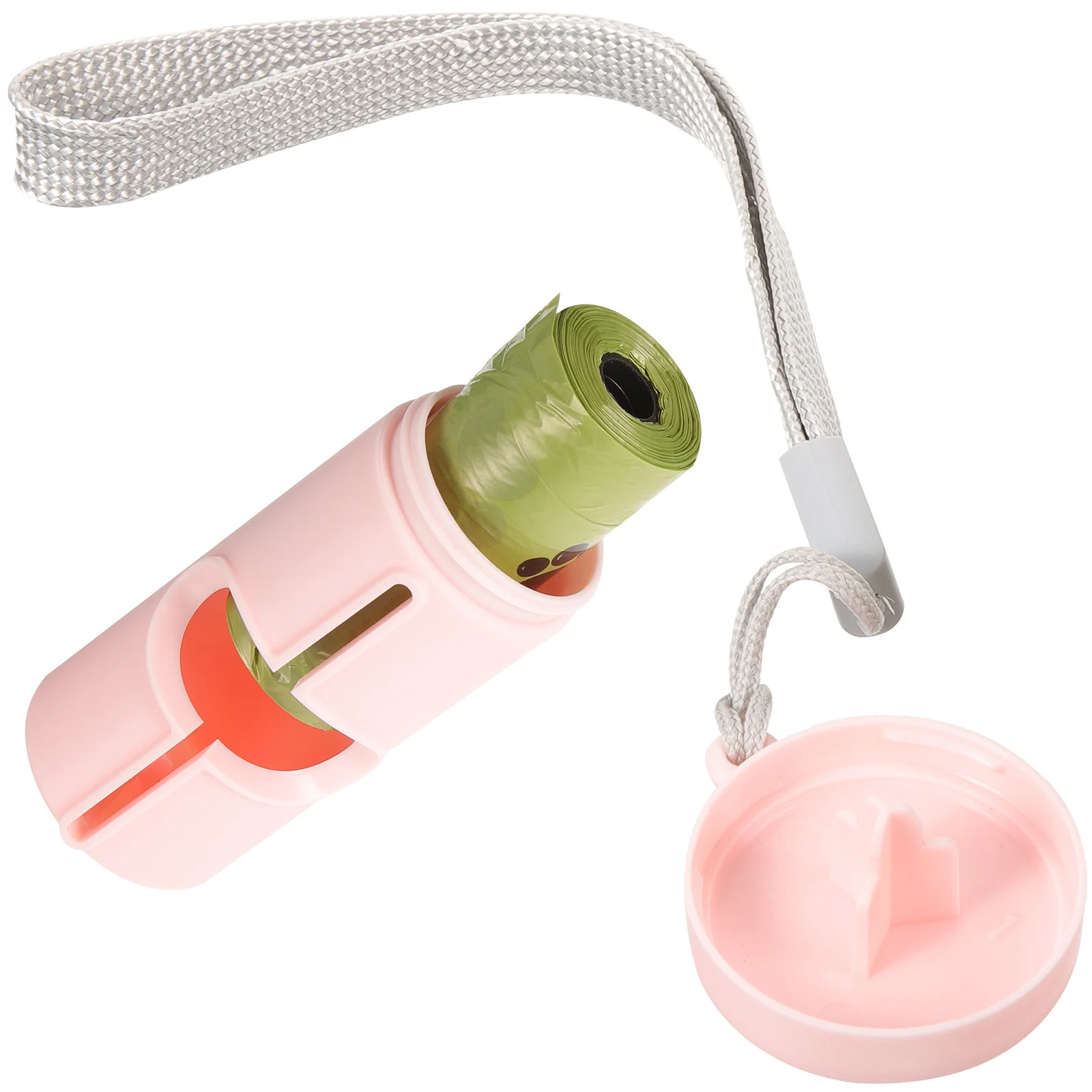 

Portable Dog Poop Bag Dispenser Pink Pet Cleaning Supply Outdoor Travel ABS Long Lifespan Hands Free Walking Camping Hiking Dog
